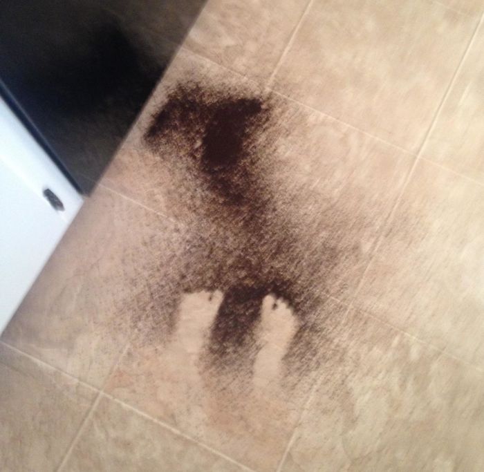 Accidentally Spilled Coffee Grounds On The Floor... And All Over My Child